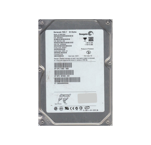 9W2732-030 - Seagate BarraCuda 7200.7 Series 80GB 7200RPM SATA 3Gb/s 8MB Cache CE 3.5-Inch Hard Drive