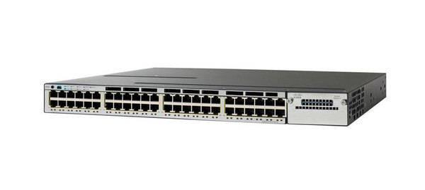 WS-C3750X-48P-S= - Cisco Catalyst 3750-X Series 48-Ports 10/100/1000Base-T RJ-45 POE + Manageable Layer2 Rack-mountable 1U Stackable Ethernet Switch