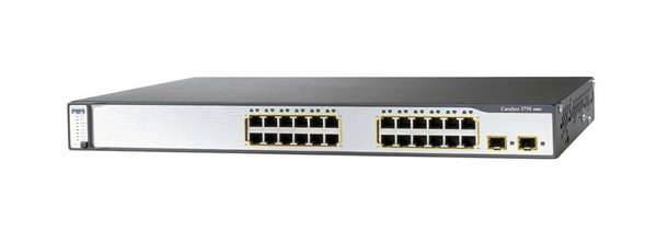 WS-C3750V2-24PS-S= - Cisco Catalyst 3750V2 24-Ports Ethernet 10/100 and 2 SFP-based Gigabit Ethernet Ports Switch