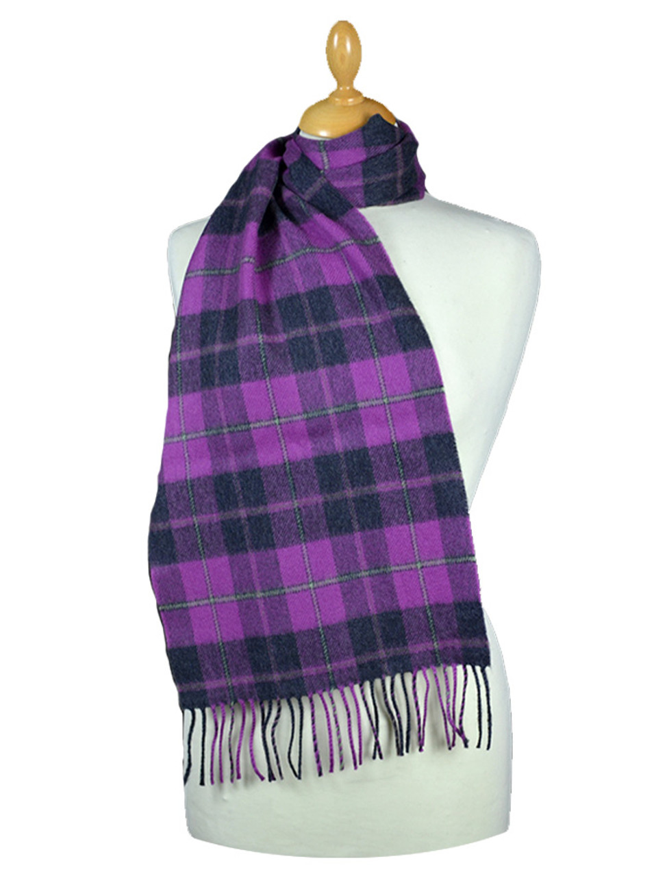 Purple tartan scarf Clearance