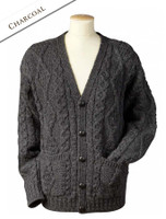 The Grandfather Cardigan - Charcoal