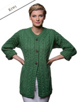 Women's Merino Wool A-Line Fit Cardigan - Kiwi