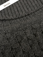 Detail of Merino Wool Turtleneck Sweater - Charcoal