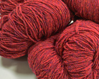 Aran Wool Knitting Hanks - Raspberry Fleck