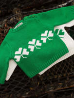 Baby/Toddler Crew Neck Sweater with Buttons - Oat/Emerald