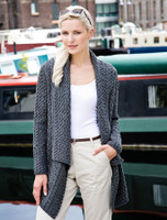 Waterfall Cable Cardigan - Charcoal