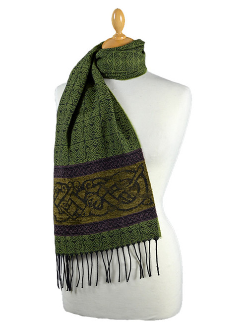 GlenAran Celtic Dogs Pattern Scarf