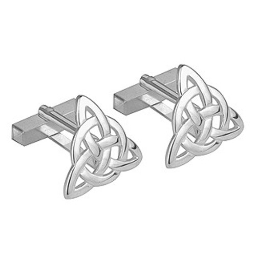 Rhodium Trinity Knot Brooch