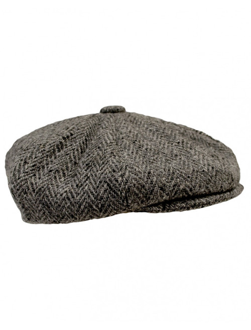 Donegal Tweed Mens Gatsby Cap - Silver