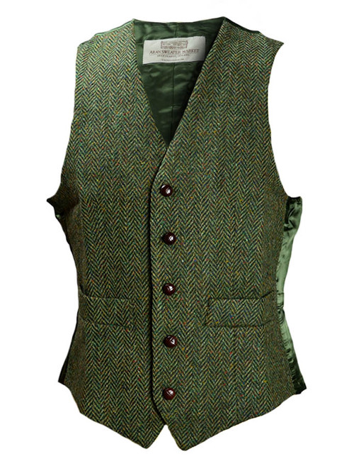 Donegal Tweed Waistcoat - Green