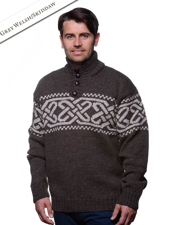 OPUS Glittera sweater met lurex en opstaande kraag • Grijsmele • de Bijenkorf