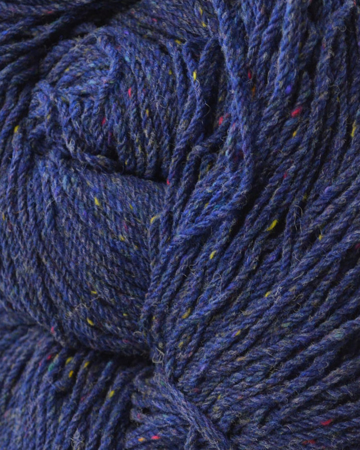Aran Wool Knitting Hanks - Blue Fleck
