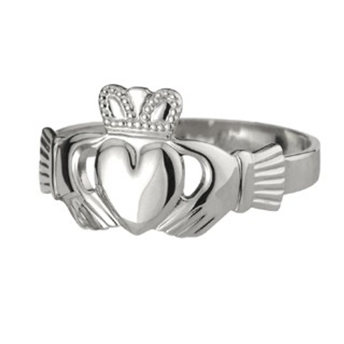 Gents' Extra-Heavy Puffed-Heart Claddagh Ring