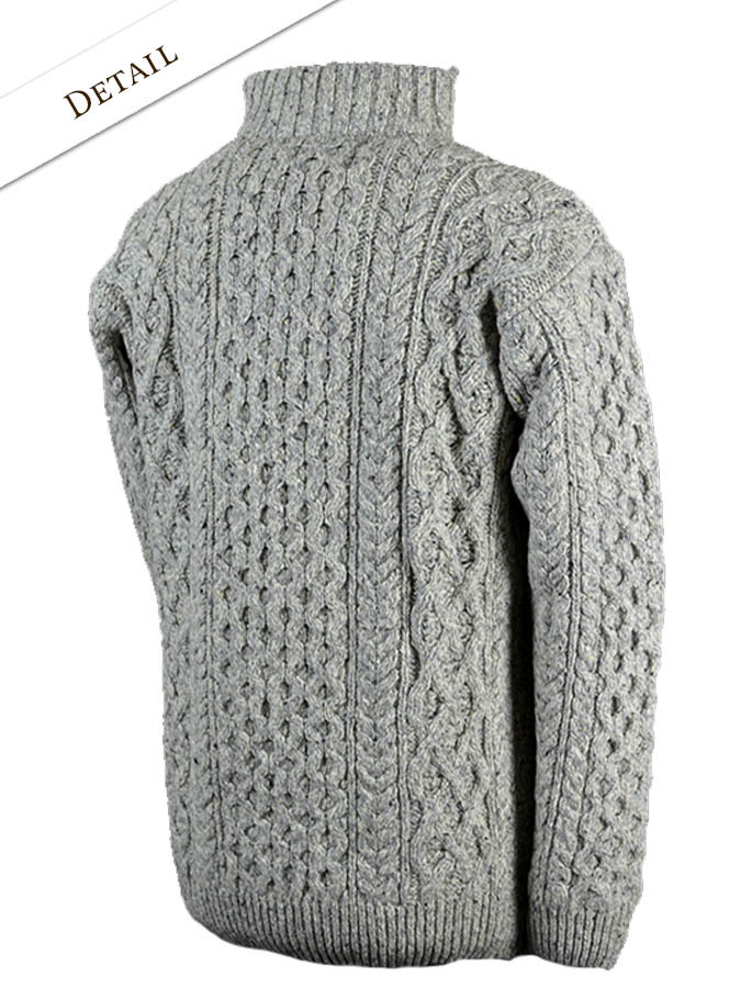 Wool Cashmere Aran Troyer Sweater