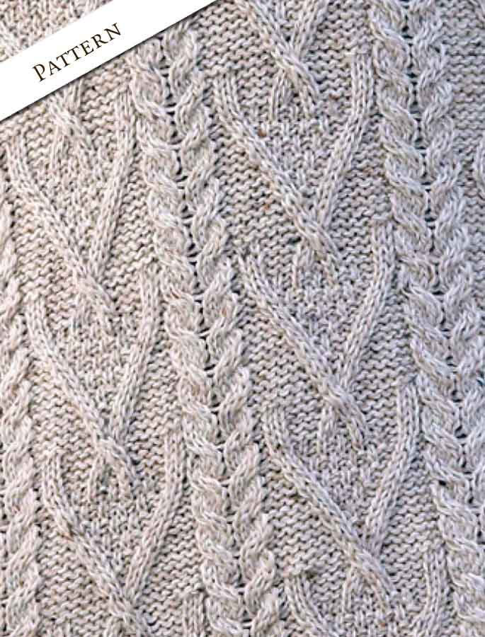 Aran Cable Free Knitting Stitch - Knitting Bee