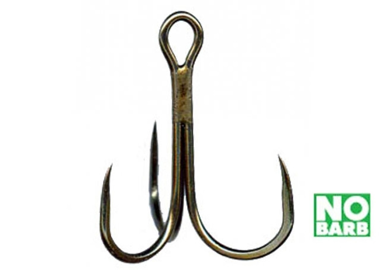 Gamakatsu Treble Round Bend Barbless Hooks, Fishing Hooks
