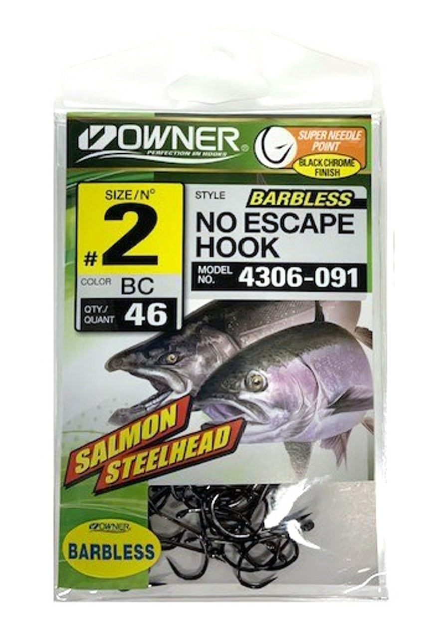 100 Pack Tail Out Bead Fishing Hooks for Salmon and Steelhead