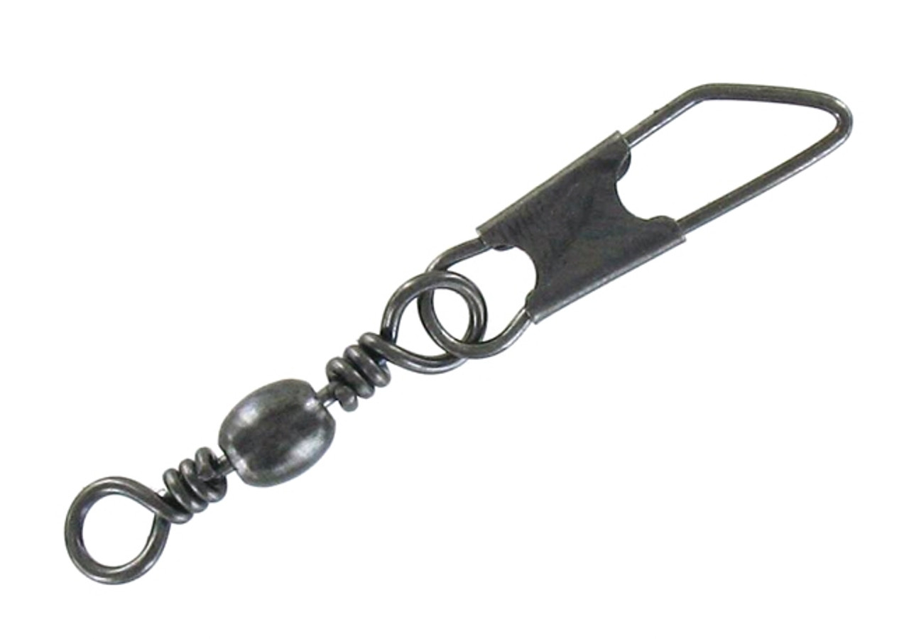 Pitbull Tackle Brass Barrel Swivel w/ Safety Snap