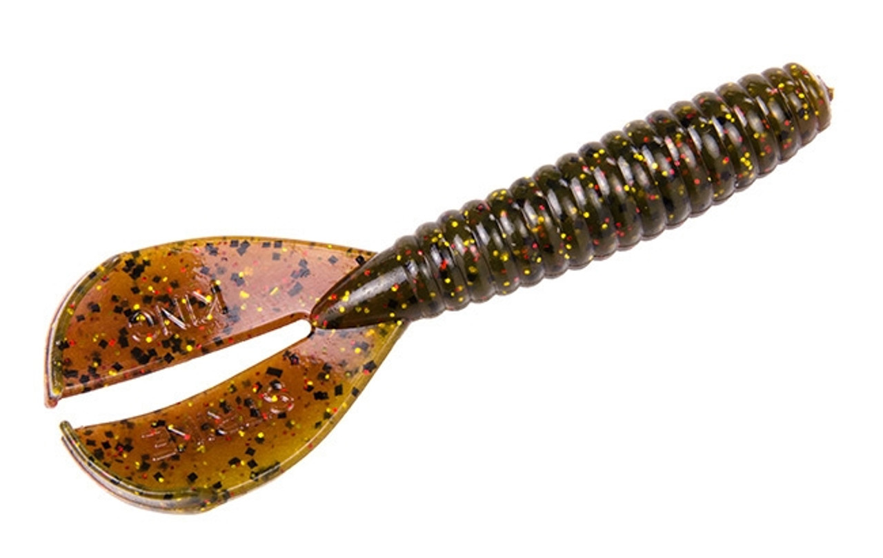 Strike King Rage Tail Craw Green Pumpkin Purple & Gold