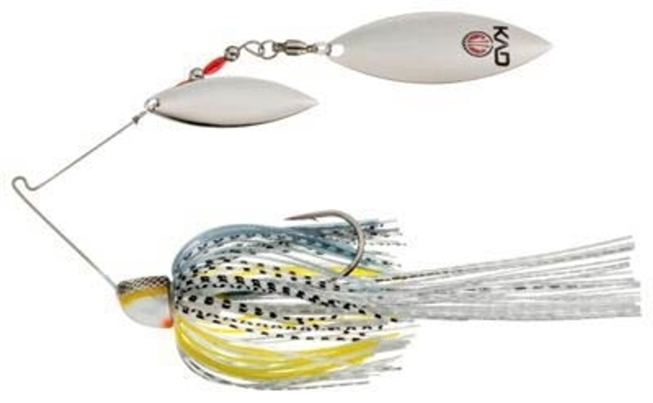 strike king Kevin VanDam bass spinnerbait 3/8oz tournament bleeding white  shad