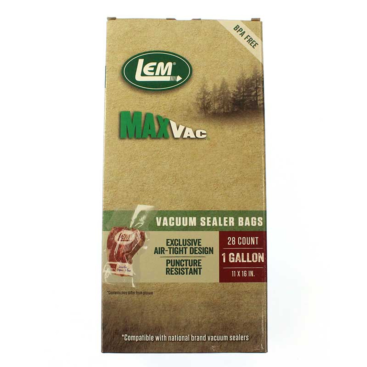 LEM Maxvac Gallon Bags, Vacuum Sealed Storage