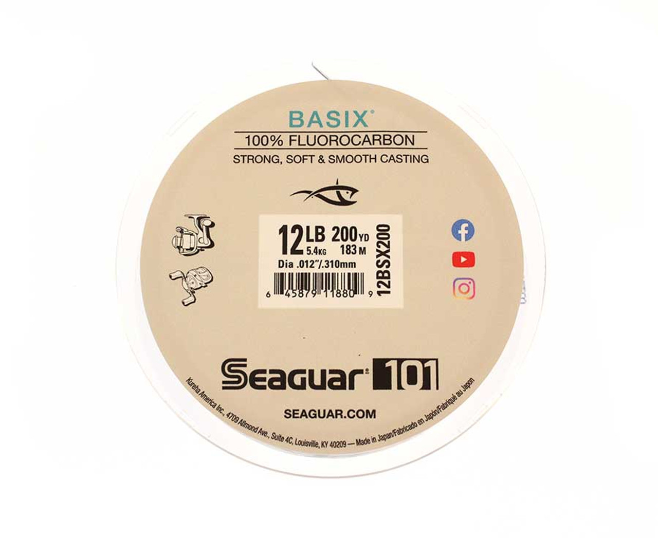 Seaguar BasiX Fluorocarbon Fishing Line, Fluoro Fishing Line