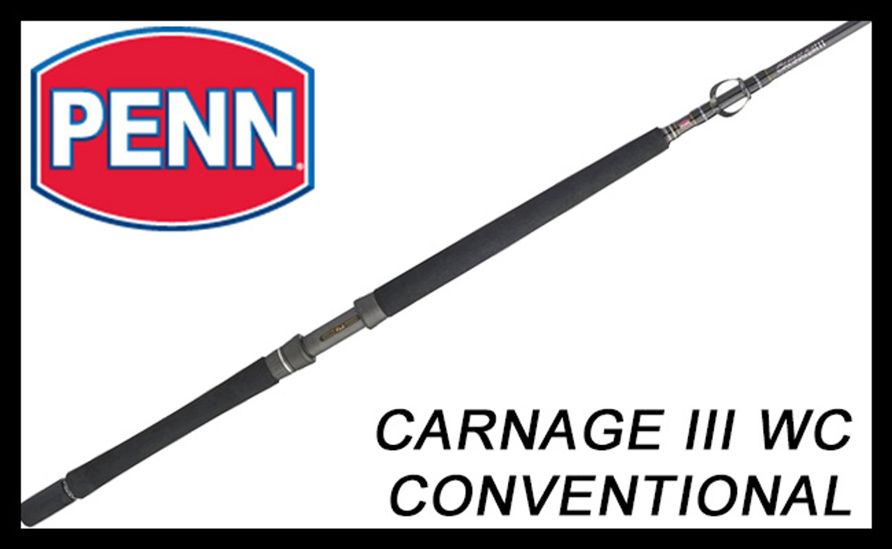 NEW Penn Carnage III Conventional Saltwater Rod CARWCIII3060C76 30-60LB  7'6