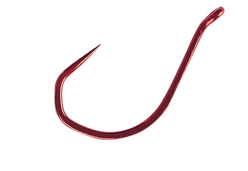 Owner No Escape Barbless Fishing Hook - Red