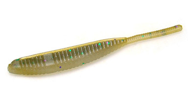 Yamamoto Baits Shad Shape Worm - Green w/Green Purple - 4 - YAM-68L-10-301