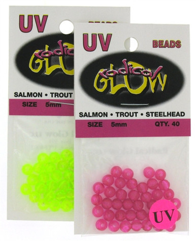 50 16mm Uv Enhanced Soft Beads. Three Best Colors for Salmon Trout