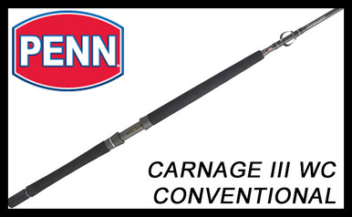 PENN / CarnageIII Boat Conventional West Coast, B, 7', Extra Extra Heavy, 80-150lb, Moderate, Rubber Shrink Tube/Hypalon