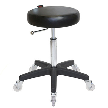 Turbo Black Salon Stool - Black Base Turbo Black Salon Stool - Black Base