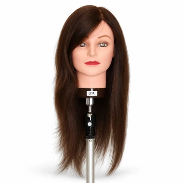 Lisa Long Brown Hair Mannequin Head