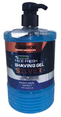 X- Fashion Face Fresh Shaving Silver Gel Blue - 1L X- Fashion Face Fresh Shaving Silver Gel Blue - 1L