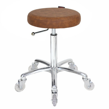 Turbo Tan Salon Stool - Chrome Base Turbo Tan Salon Stool - Chrome Base