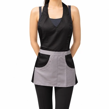 2 Tone Apron - Black & Silver
