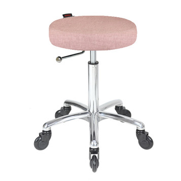 Turbo Dusty Pink Salon Stool - Chrome Base - Click'n Clean Castor Wheels Turbo Dusty Pink Salon Stool - Chrome Base - Click'n Clean Castor Wheels
