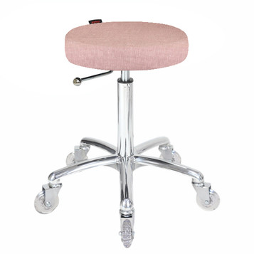 Turbo Dusty Pink Salon Stool - Chrome Base Turbo Dusty Pink Salon Stool - Chrome Base