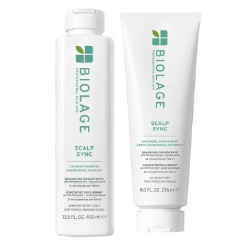 Biolage ScalpSync Calming Shampoo 400ml | Universal Scalp Conditioner 236ml Duo Pack Biolage ScalpSync Calming Shampoo 400ml | Universal Scalp Conditioner 236ml Duo Pack
