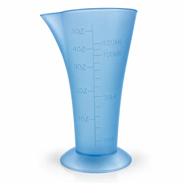 Fluro Measuring Cup 150ml in Frosted Blue with pouring spout and measurement markings