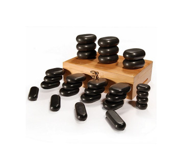 SPA Hot Stone 28 Piece Set 100% Basalt Rocks for Body Massage SPA Hot Stone 28 Piece Set 100% Basalt Rocks for Body Massage