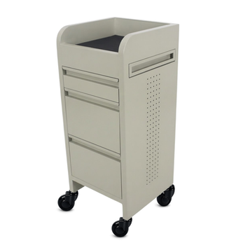 Fusion Oyster 4 Drawer Hairdressing Beauty Trolley - Black - Click'n Clean Castor Wheels