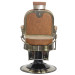 Havana Barber Chair - Antique Frame - Tan Upholstery Havana Barber Chair - Antique Frame - Tan Upholstery