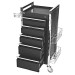 Twilight 5 Drawer Hairdressing Beauty Trolley - Chrome Frame