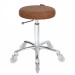 Turbo Tan Salon Stool - Chrome Base
