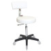 Sprint White Salon Stool - Black Base