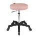 Turbo Dusty Pink Salon Stool - Black Base - Click'n Clean Castor Wheels