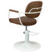 Chelsea Tan Upholstery - White Frame Styling Chair - Hydraulic