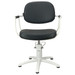 Chelsea Black Upholstery - White Frame Styling Chair - Hydraulic Chelsea Black Upholstery - White Frame Styling Chair - Hydraulic