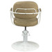 Chelsea Sand Upholstery - White Frame Styling Chair - Hydraulic